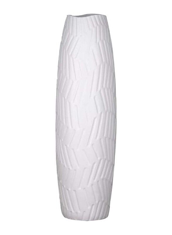 

Generic Modern Ceramic Vase, 18.3 x 18.3 x 60cm, White