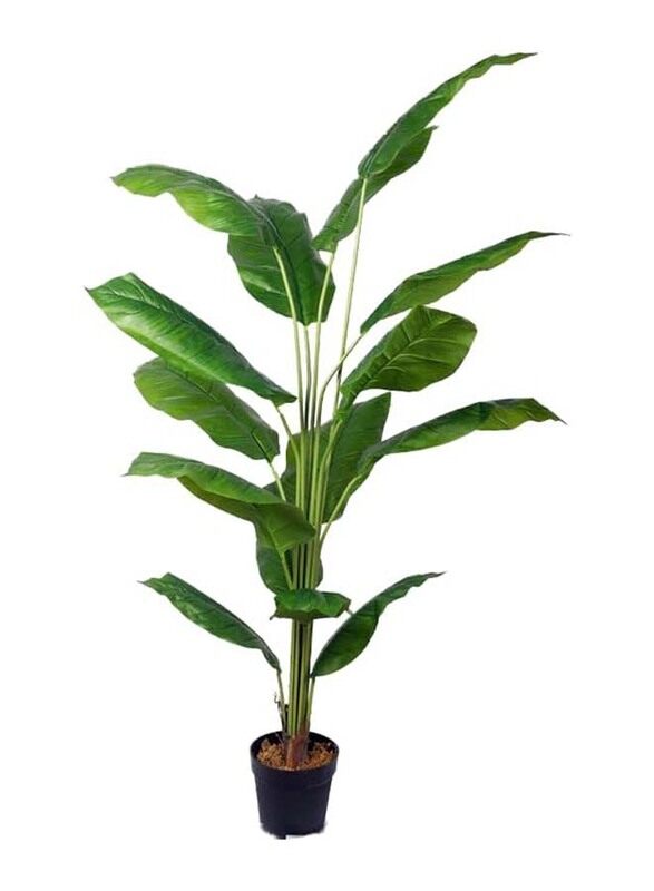 

Generic Nearly Natural Real Touch Artificial Banana Leaf Plant, 100 x 100 x 170cm, Green/Brown