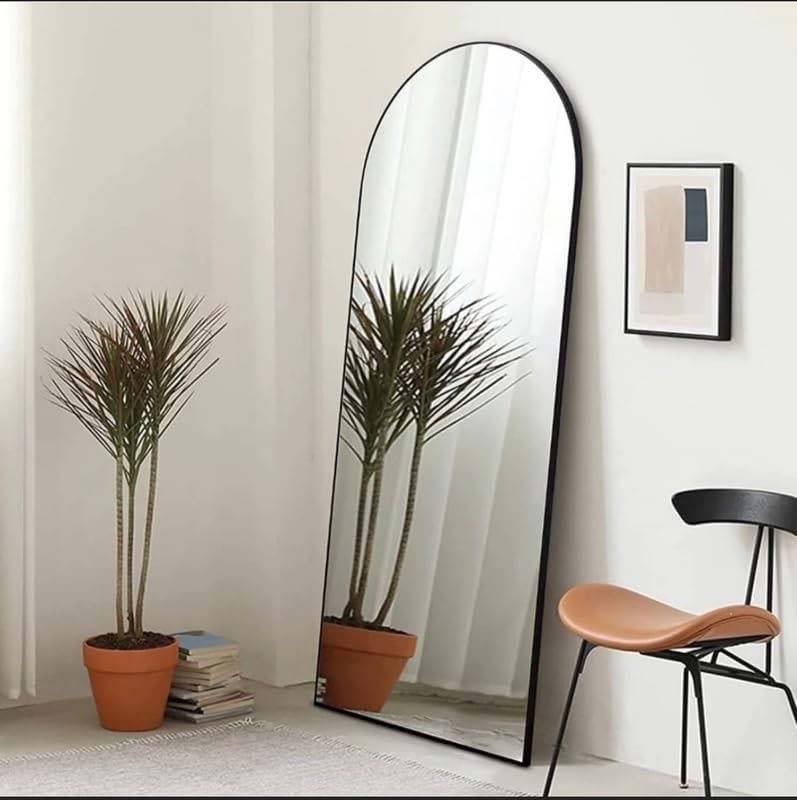 Half Moon Shape Arch Mirror for Floor Decoration, Clear