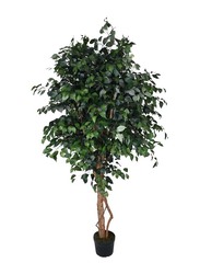 Nearly Natural Real Touch Artificial Ficus Tree, 130 x 130 x 230cm, Green/Brown