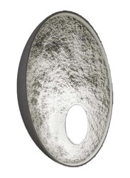 Round Moon Textures Wall Lamp, White/Black