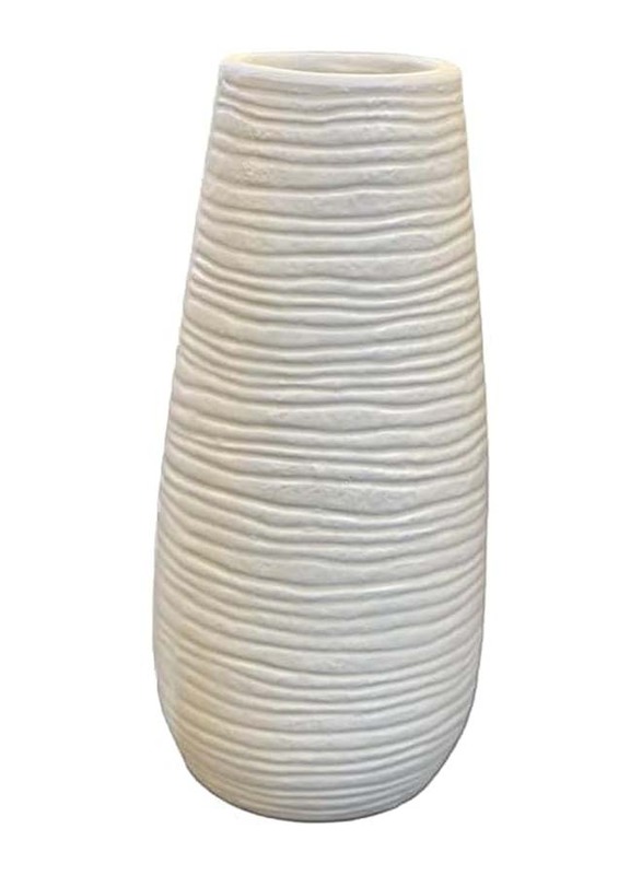 

Generic Modern Ceramic Vase, 14.5 x 14.5 x 32cm, Off White