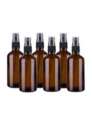 Glass Spray Bottle with Diffuser, 12 Pieces, 30ml, 3.5 x 3.5 x 11cm, Brown