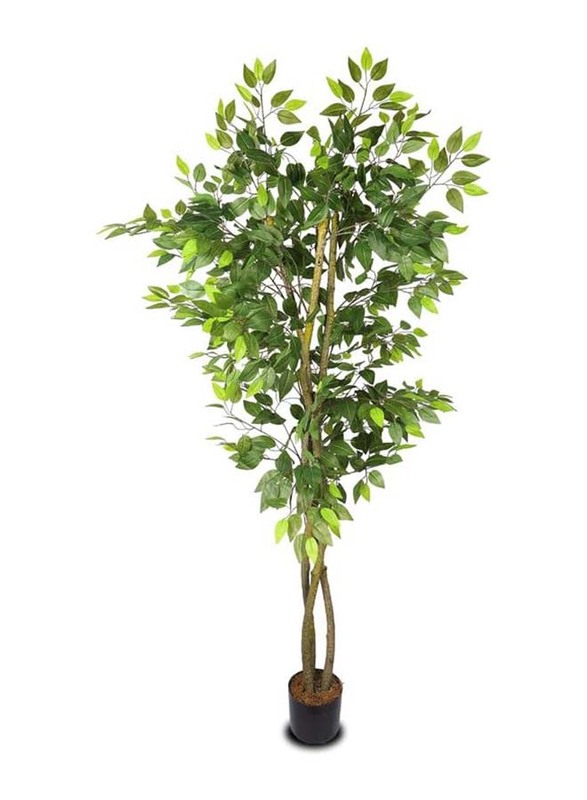 Nearly Natural Real Touch Artificial Ficus Tree, 90 x 90 x 200cm, Green/Brown