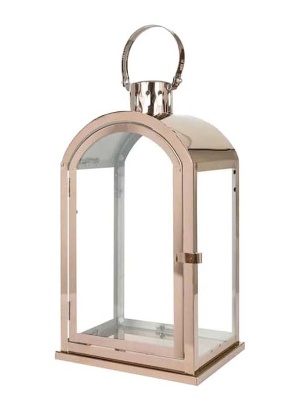 Outdoor Hurricane Dome Candle Lantern Set, 11 x 4 x 4cm, Rose Gold