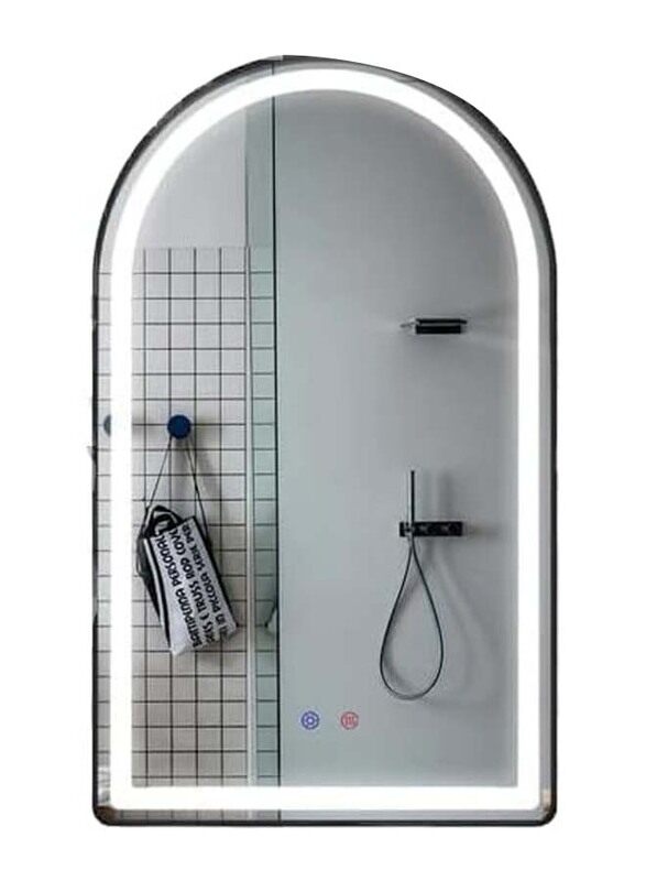 

Generic Black Arch Shape Vanity Mirror for Wall Hanging, 60 x 60 x 90cm, Clear