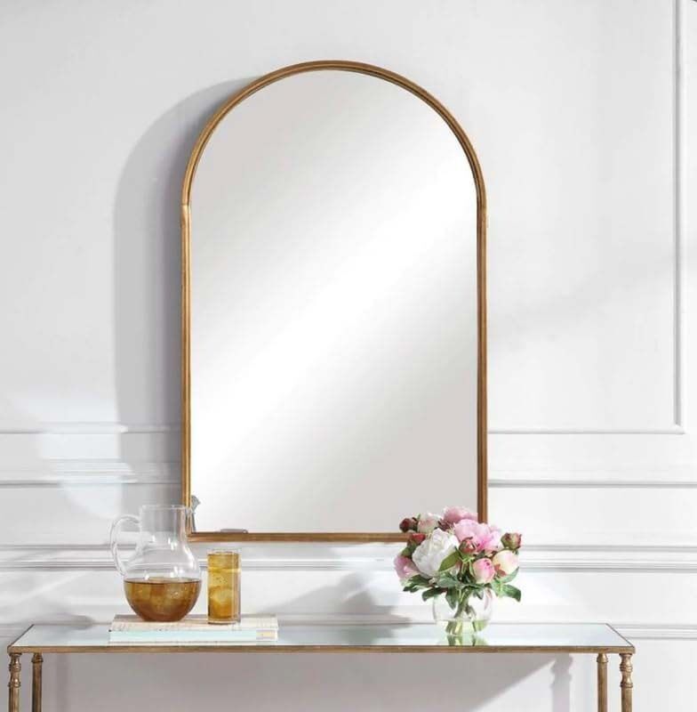 

Generic Mini Frame Arch Shape Wall Mirror, Gold