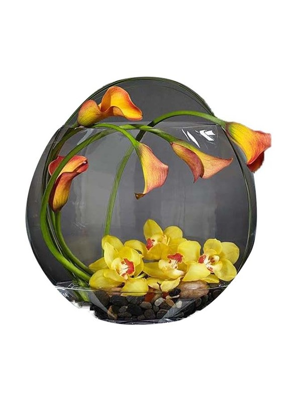 Glass Fish Bowl, 40 x 40 x 40cm, Transparent