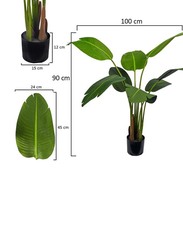 Nearly Natural Real Touch Artificial Banana Leaf Plant, 90 x 90 x 100cm, Green