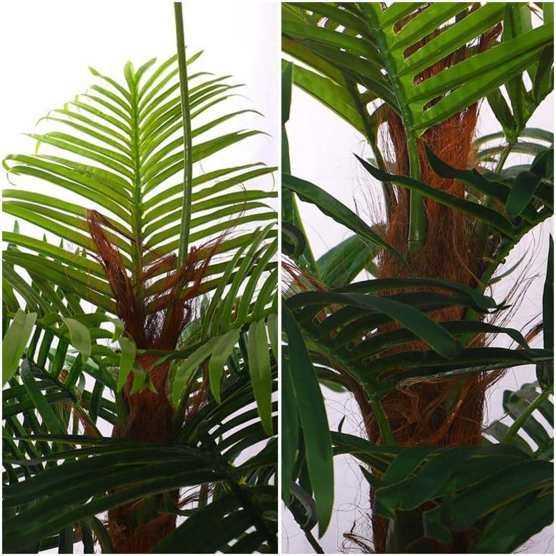 Nearly Natural Real Touch Artificial Palm Tree, 110 x 110 x 150cm, Green/Brown