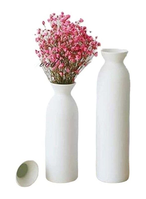 

Generic Elegant Vases Ceramic Vase, 15 x 6 x 8cm, White