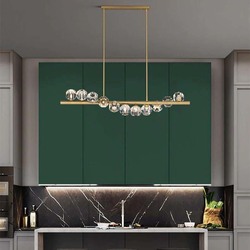 Luxury Dining Ceiling Lamp, Gold/Clear