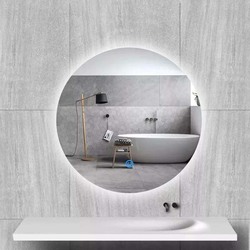 Round Shape Wall Frameless Mirror, 100 x 100 x 100cm, Clear