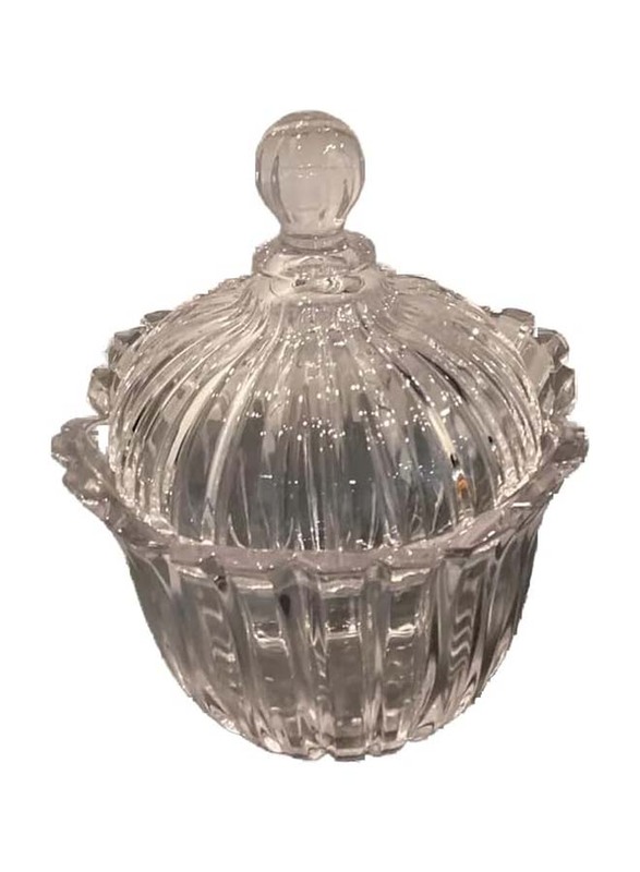 2-Piece Crystal Candy Jar, 13Cm, Clear