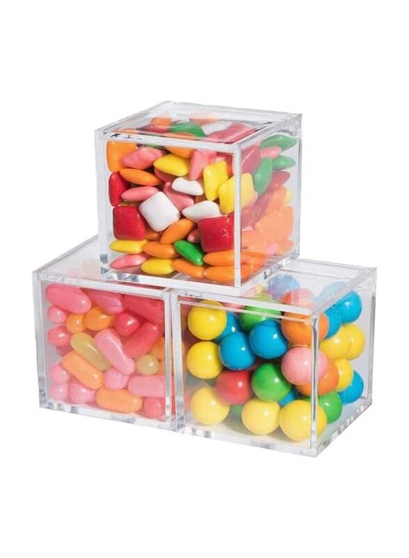 

Generic Acrylic Square Box Set for Candies, 12 Pieces, Clear