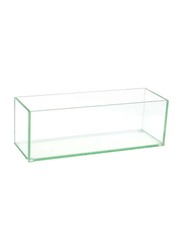 Rectangle Flower Glass Vase Decorative Centerpiece for Home Or Wedding, 10.2 x 30.5 x 10.3cm, Transparent