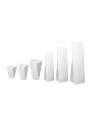 Twist Style Ceramic Vase, 30x12x12cm, White