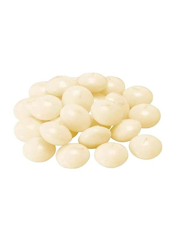 

Generic Unscented Natural Floating Candles, 20 Piece, White