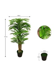 Nearly Natural Real Touch Artificial Palm Tree, 80 x 80 x 180cm, Green/Brown