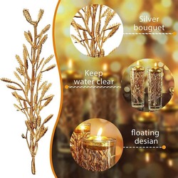 Unscented Natural Floating Candles, 20 Piece, Gold