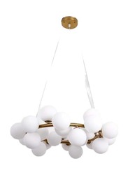 25 Stunning Bulbs Captivate In A Luxe Gold Setting Chandelier, 75 x 75 x 75cm, Multicolour