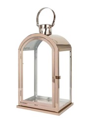 Outdoor Hurricane Dome Candle Lantern Set, 14.5 x 6 x 6cm, Rose Gold