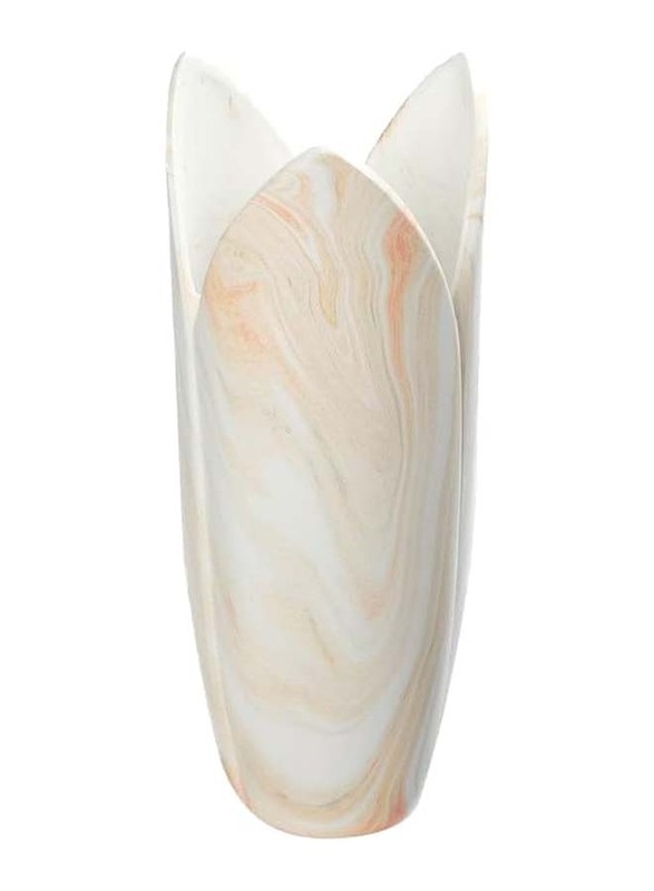 Beach Ceramic Vase with Tulip Shape, 30X15X15cm, Peach