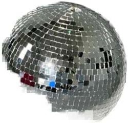 Standing Disco Ball For Table, 12Cm, Silver