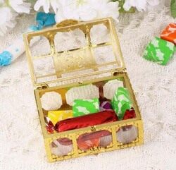 Acrylic Jewellery Box, 12 Pieces, Gold