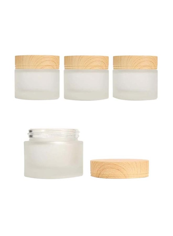 12-Piece Glass Cosmetics Jar With Plastic Screww Cap Lid, 30ml, Clear