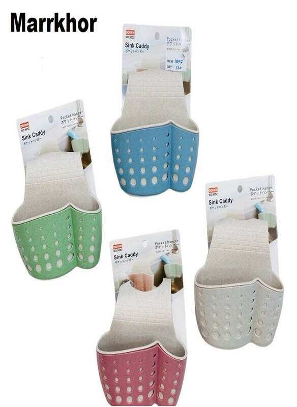 

Generic 1 Piece Kitchen Sink Sponge Storage Rack Soap Holder Bathroom Organizer Hanging Strainer (Multicolor)