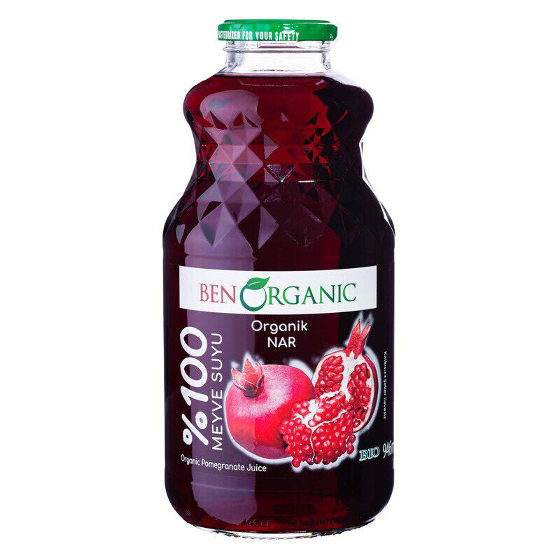 

Ben Organic Organic Pomegranate Juice Glass Bottle 946 ml