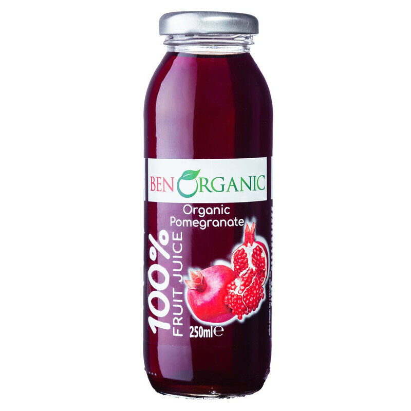 

Ben Organic Organic Pomegranate Juice Glass Bottle 250 ml