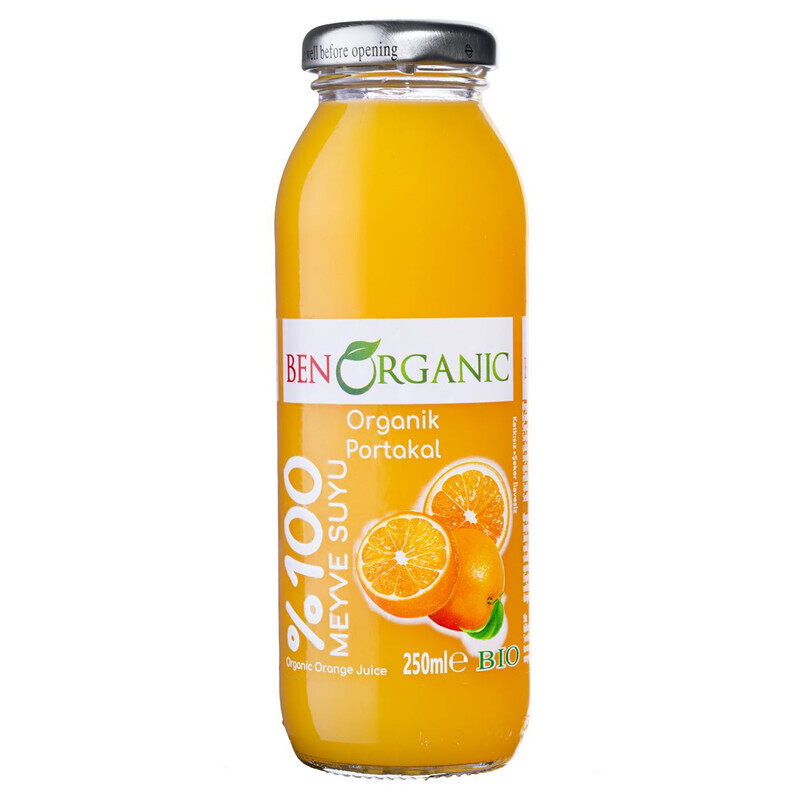 

Ben Organic Organic Orange Juice Glass Bottle 250 ml