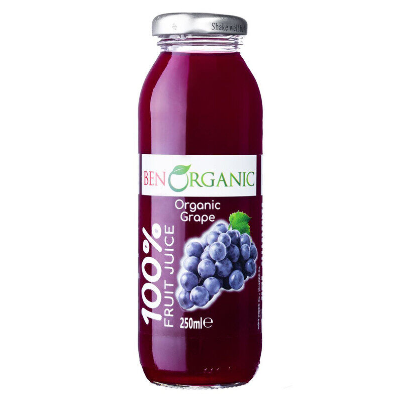 

Ben Organic Organic Grape Juice Glass Bottle 250 ml