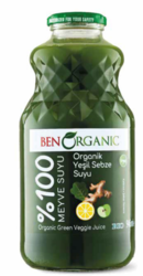 Organic Green Veggie Juice Glass Bottle 946 ml