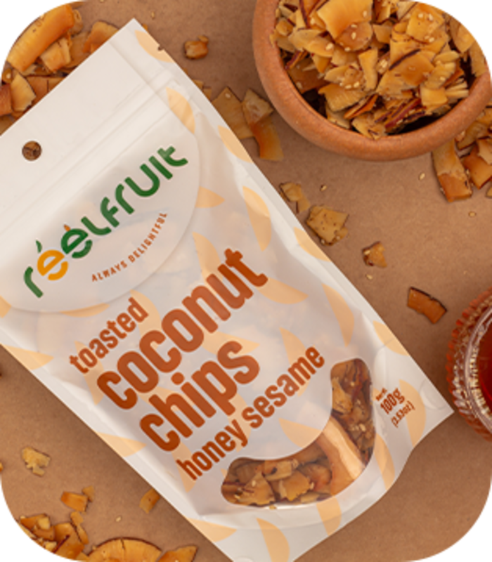 

Reelfruit Honey Sesame Coconut Chips, 100g