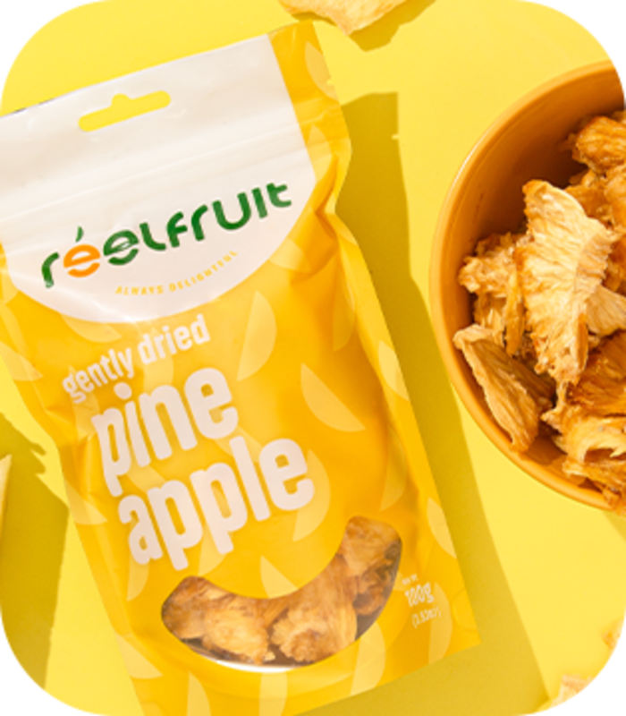 

Reelfruit Gently Dried Pineapple, 100g