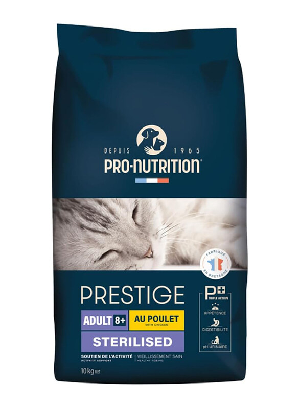 

Pro Nutrition Prestige Adult 8+ Sterilised Chicken Cats Dry Food, 10 Kg