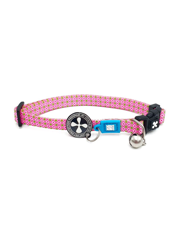 

Max & Molly URBAN PETS Smart ID cat Collar, Size 1, 193021 Retro Pink