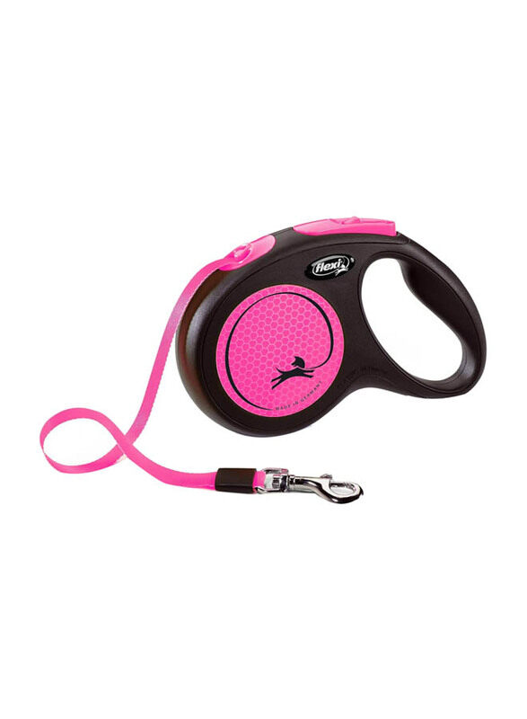 

Flexi 5-Meter New Tape for Dogs, Medium, 25kg, Neon Pink