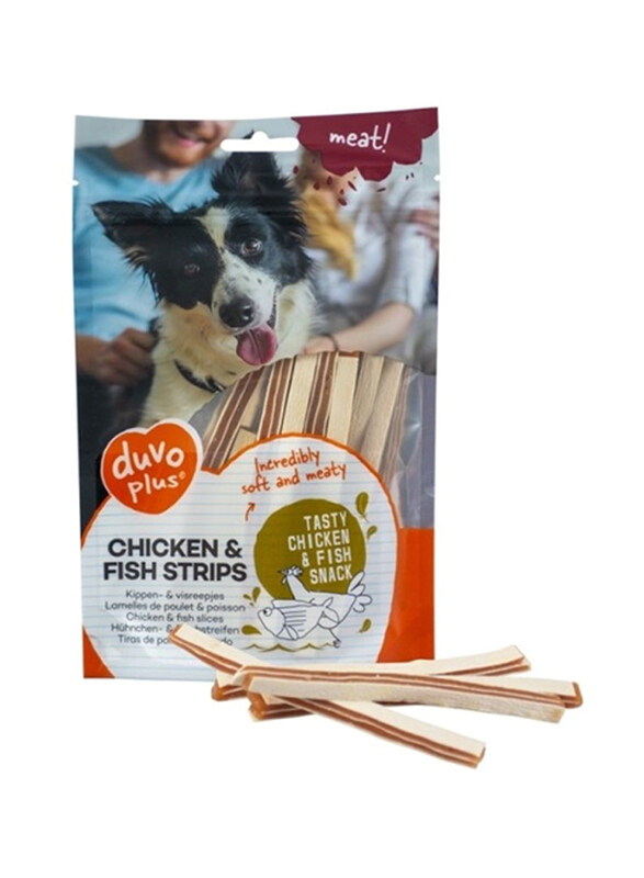 

Duvo Plus Chicken And Fish Strips Snack Dogs Dry Food, 80g