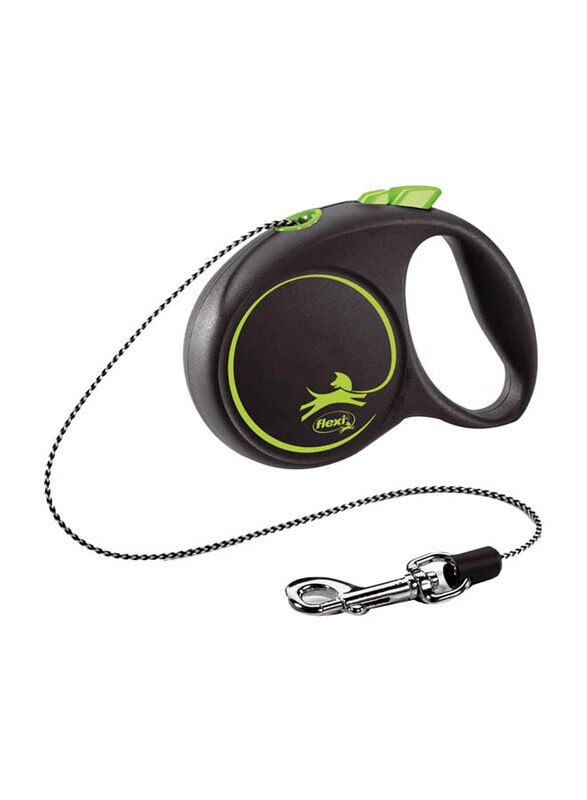 

Flexi 3-Meter Design Cats & Dogs Leash Cord, Extra Small, Black/Green
