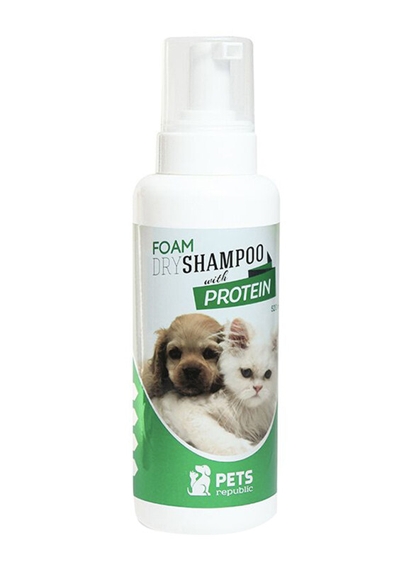 

Pets Republic Foam Dry Shampoo with Protein, 520ml, White