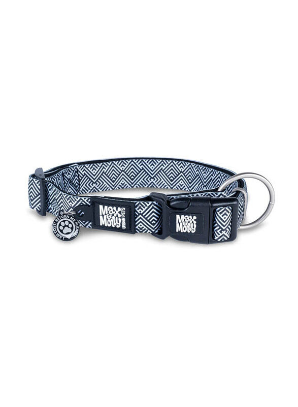 

Max & Molly URBAN PETS Mykonos Dog Smart ID Collar, Large, Black