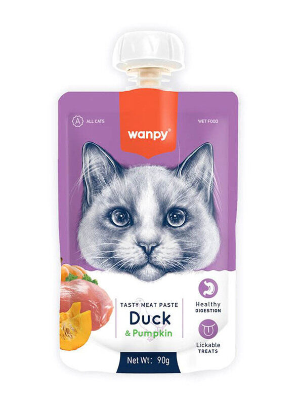 

Wanpy Cat Award Duck Pumpkin Paste Cat Wet Food, 90g