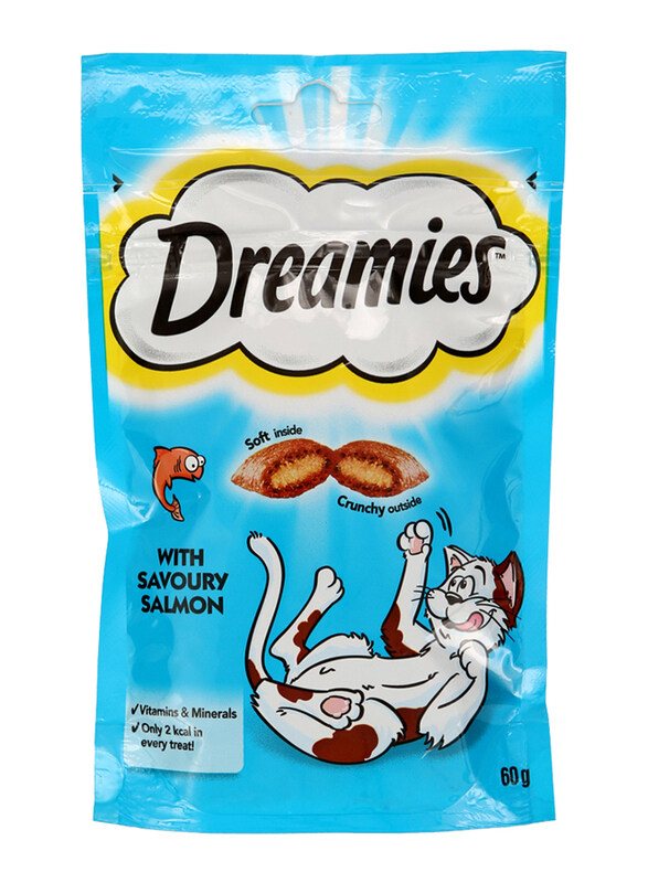 

Dreamies Cat Treats With Savoury Salmon Flavour Cat Dry Food, 60g