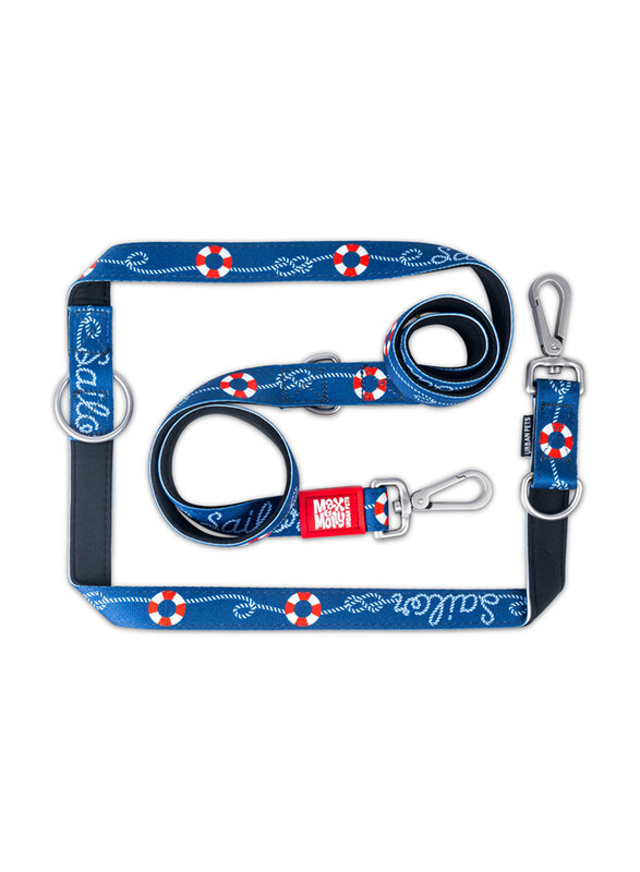 

Max & Molly URBAN PETS 200cm Sailor Dog Multi Function Leash, Small, Multicolour