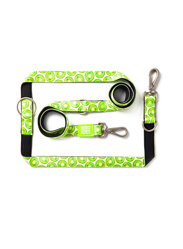 

Max & Molly URBAN PETS 200cm Kiwi Multi Function Leash, Extra Small, Green