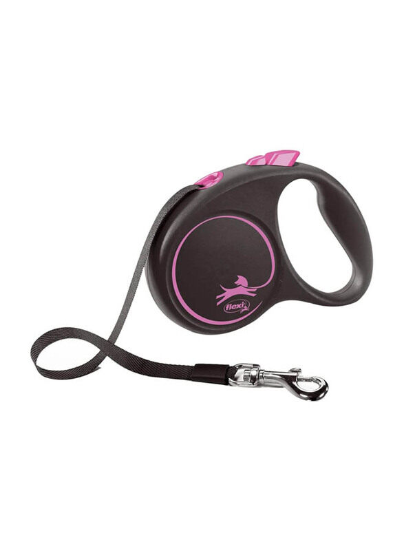 

Flexi 5-Meter Design Tape Dogs Leash Cord, Small, Black/Pink